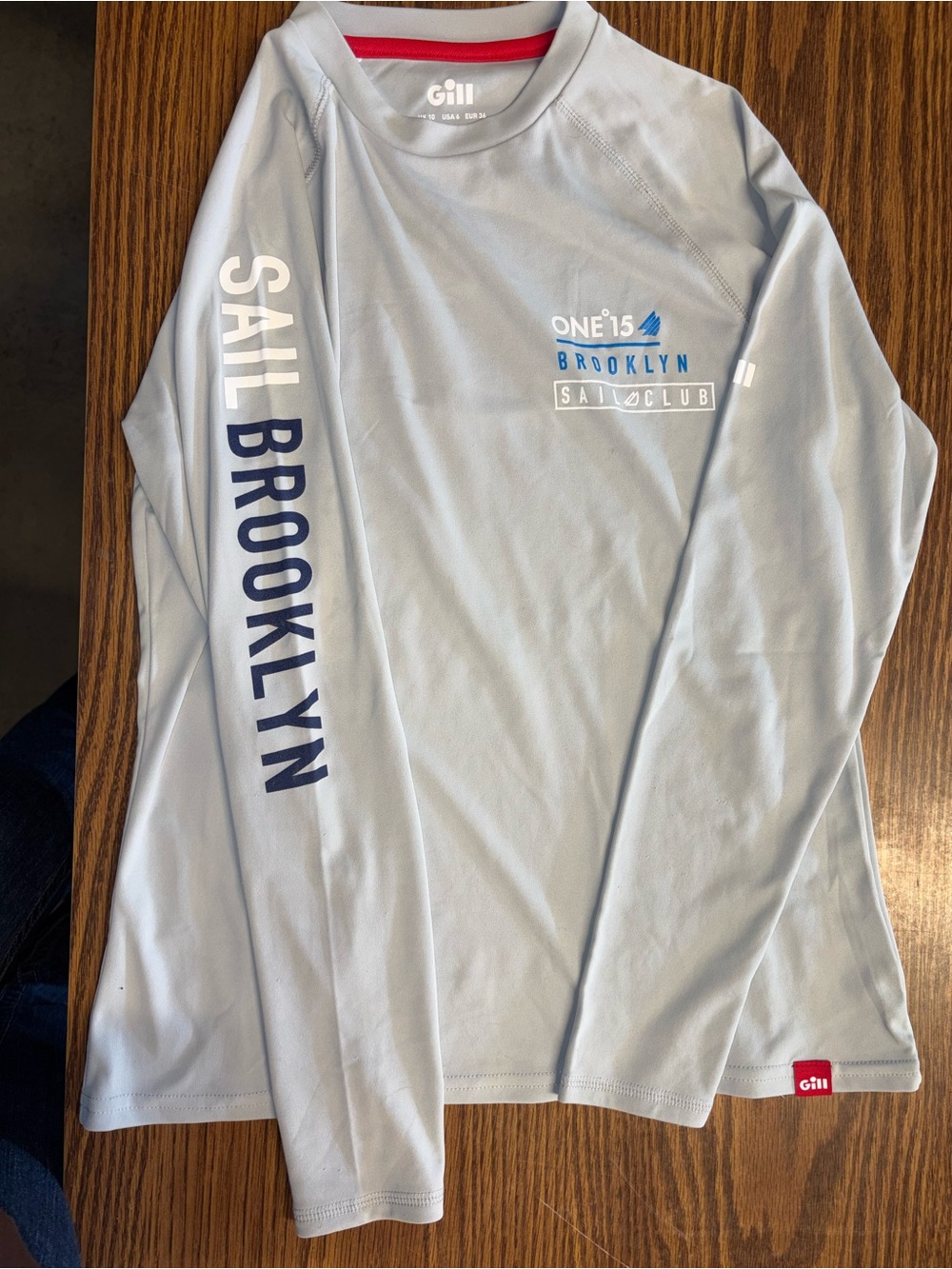 Gill Light Blue Long Sleeve Performance Tee - Sail Brooklyn